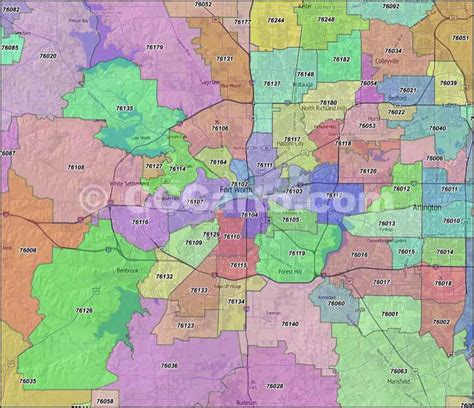 fort worth counties|tarrant county zip code map.